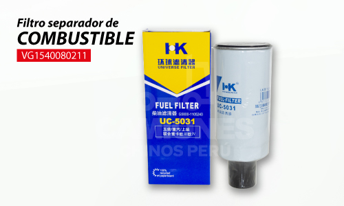 Filtro separador de combustible