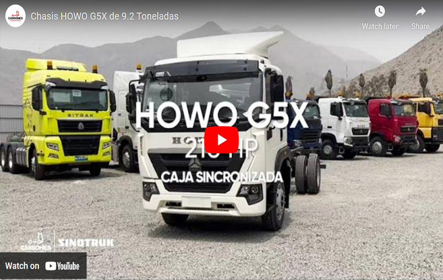Chasis HOWO G5X de 9.2 Toneladas