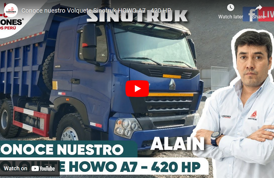 Conoce nuestro Volquete Sinotruk HOWO A7 - 420 HP