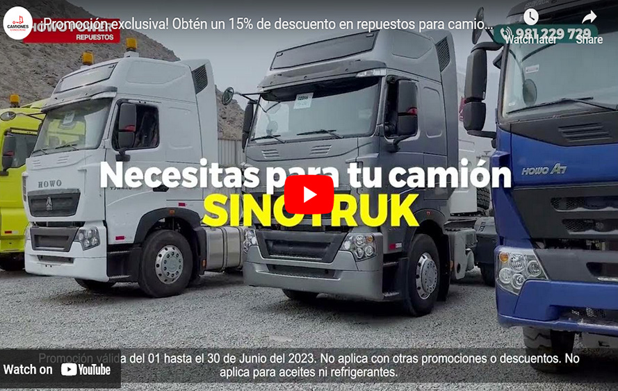 ¡Promoción exclusiva! Obtén un 15 de descuento en repuestos para camiones de carga pesada SINOTRUK.