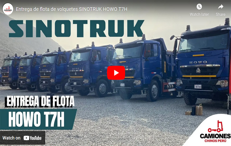 Entrega de flota de volquetes SINOTRUK HOWO T7H