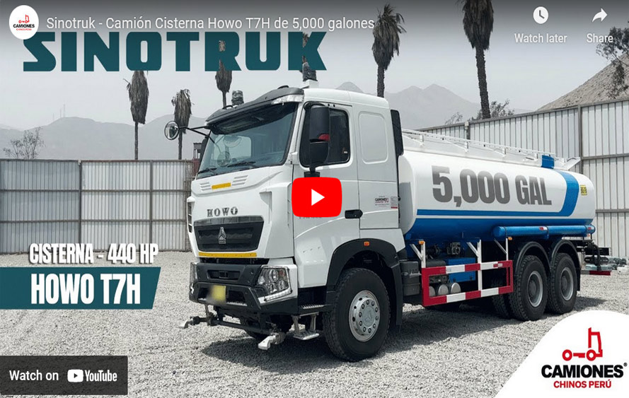 Sinotruk - Camión Cisterna Howo T7H de 5,000 galones